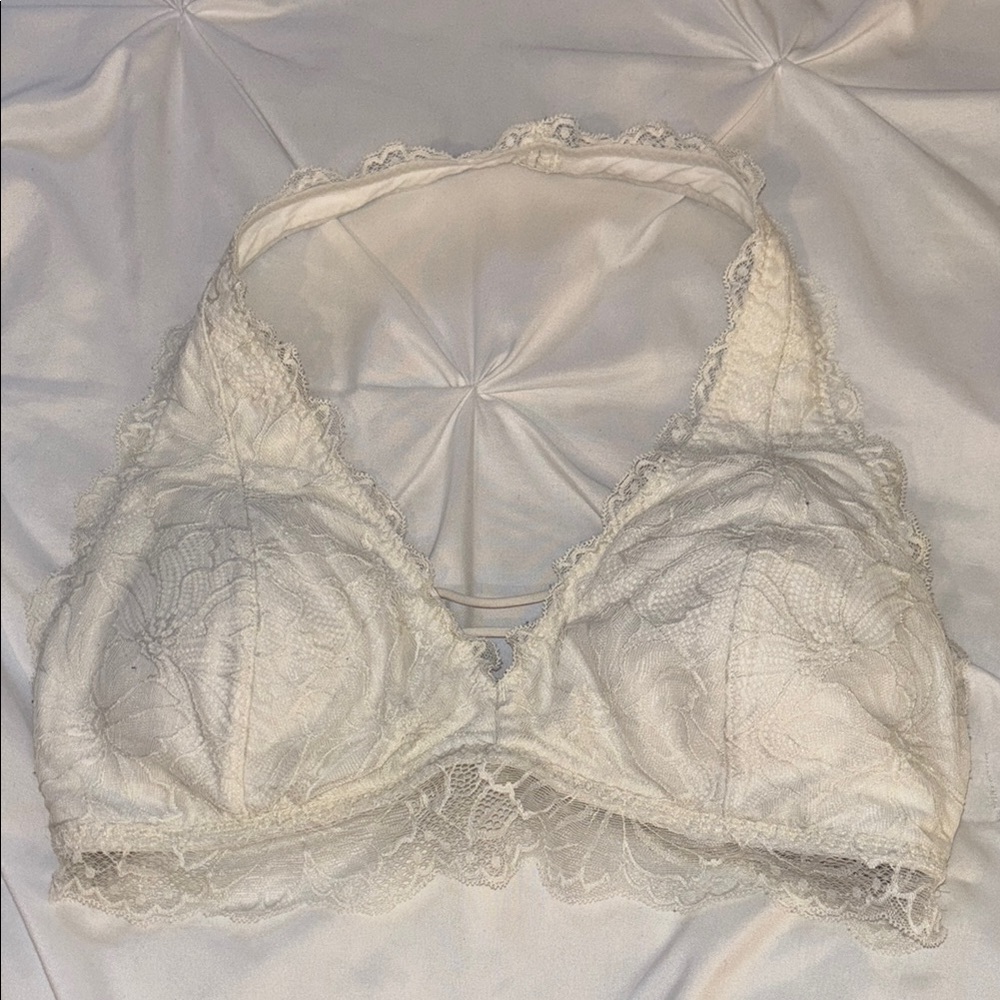 White Lace Halter Bralette